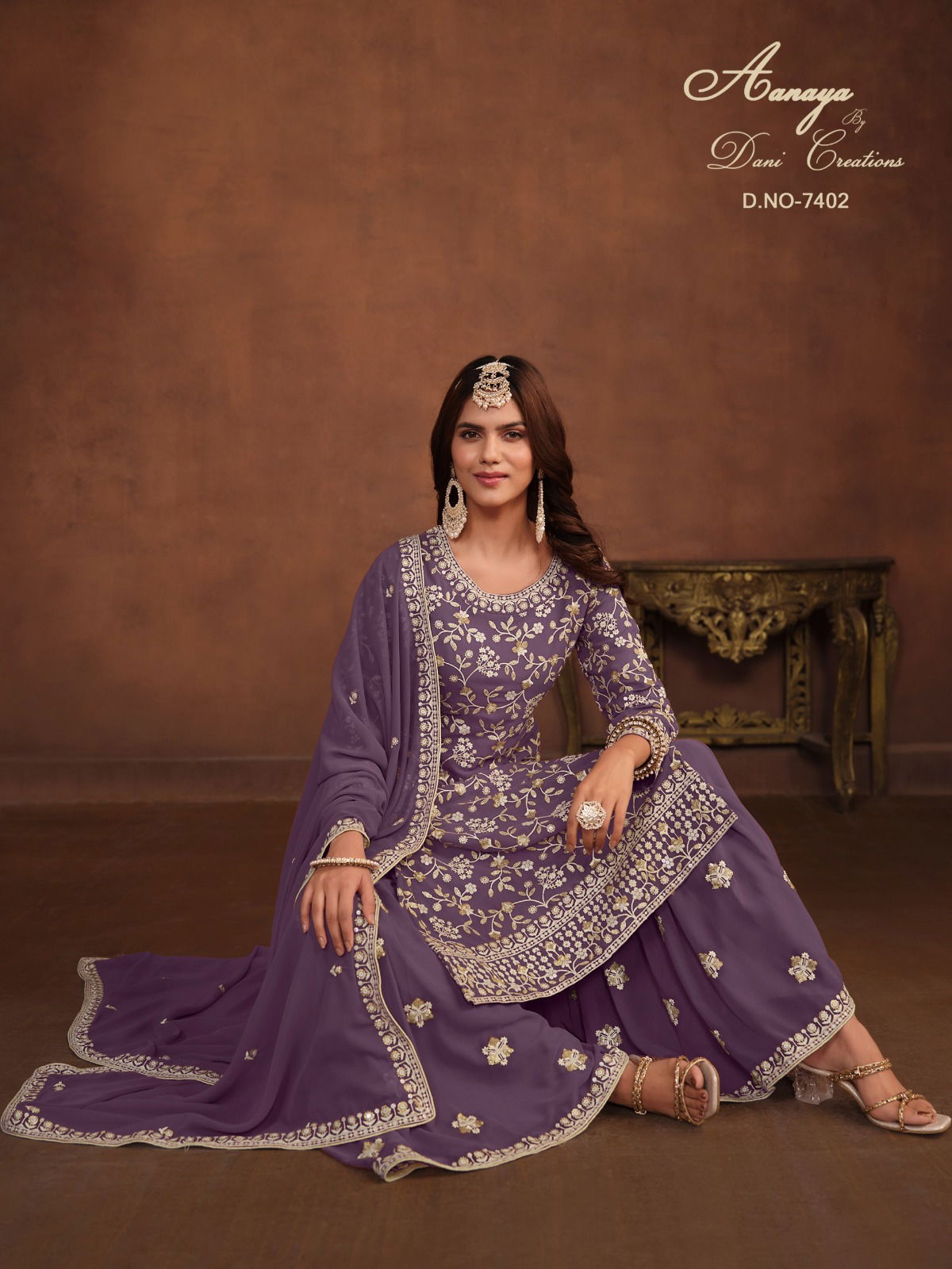 Aanaya Vol 174 By Dani Fashion 7401 To 7404 Series Designer Georgette Suits Wholesalers In Delhi
